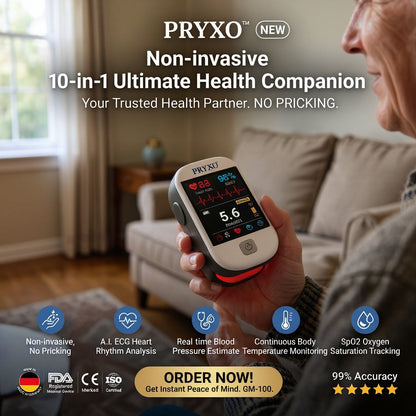⏳ Final 1 Hour – Limited Stock Left 🏆 Pryxo™ Gen 2 10-in-1 Smart Blood Health Monitor | 10 Health Reports | No Finger Pricks Ever Again