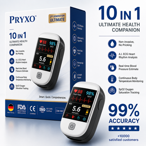 ⏳ Final 3 Hour – Limited Stock Left 🏆 Pryxo™ Gen 2 10-in-1 Smart Blood Health Monitor | 10 Health Reports | No Finger Pricks Ever Again